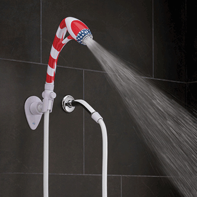 Working Shower head is from Oxygenics. Actual RV shower head is all white model.